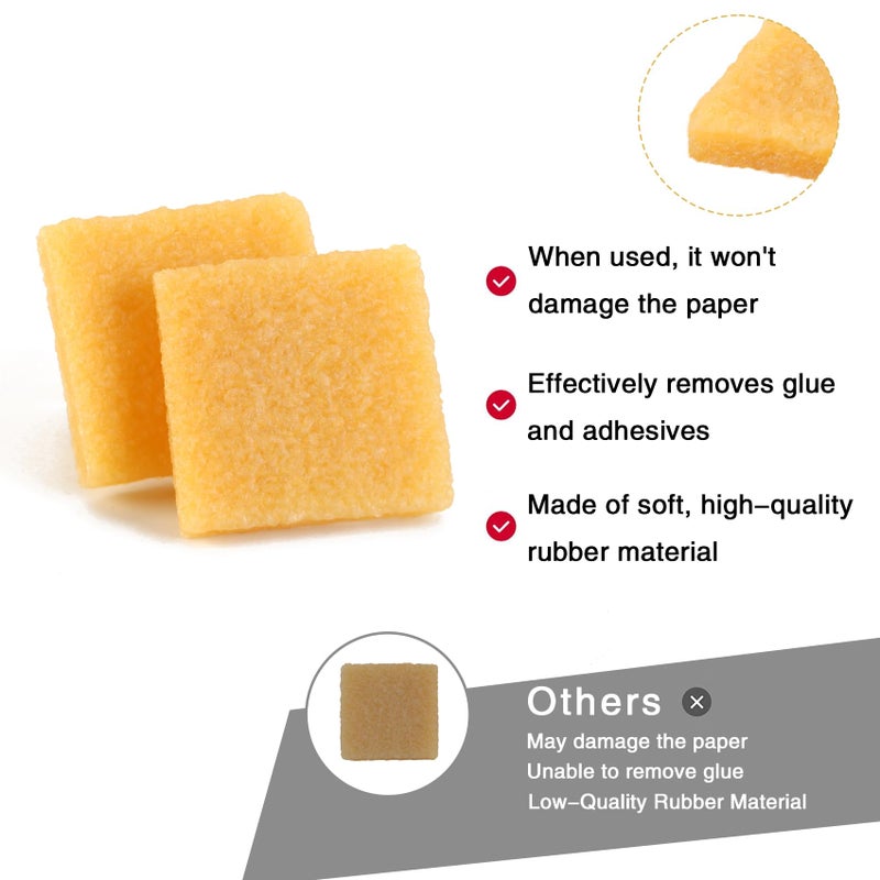 WHTCHSU 2pcs Glue and Residue Eraser Rubber Cement Cleaner for Removing Adhesive and Residues from Paper Plastic and More - Image 3