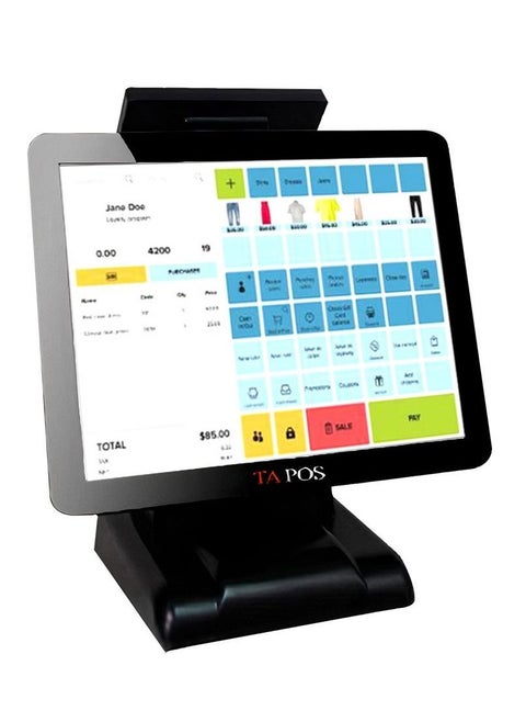 شاشه كاشير لمس بدون برنامج سيلرون المعالج - 128جيجا SSD - رام 4 جيجا - واي فاي - شاشة عرض عميل TA POS