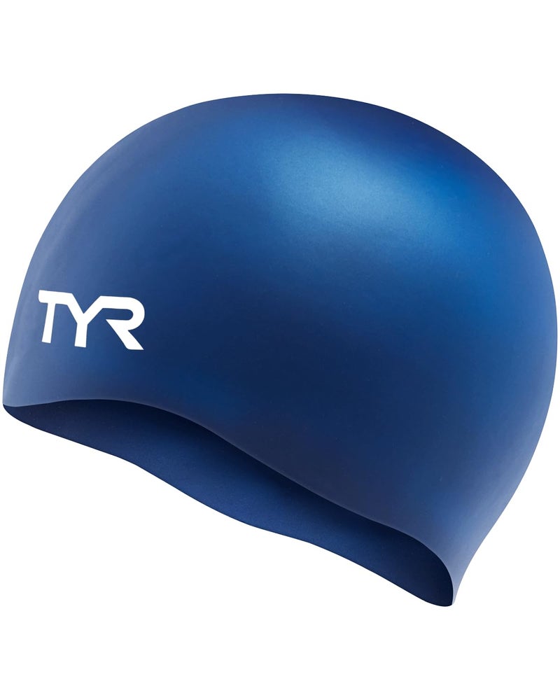 TYR Unisex Adult All-season Swim-caps, Navy - Image 1