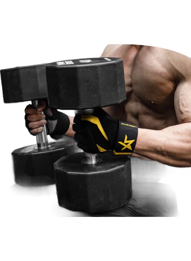 LAURASTAR Laura Star Peak Gloves Single Rod Sports Pull-Up Training Anti-Slip Dumbbell Riding Half Finger Gloves Upgrade S - Image 1