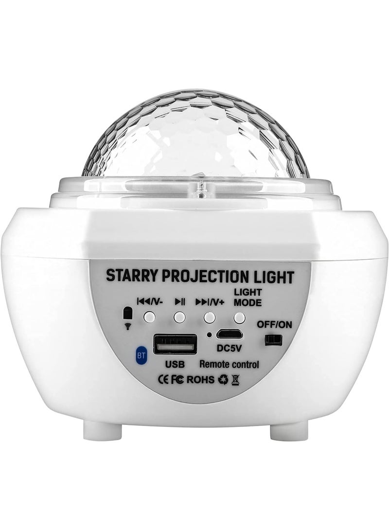 Raxoom Projector Night Lights for Kids Plays Music with Bluetooth Speaker, Sound Activated USB Disco Ball Baby Projector Water Wave Ceiling Lights with Rechargeable Battery for Girl  - Image 1