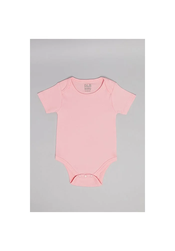 أر أند بي 3 Pack Solid Bodysuits with Short Sleeves