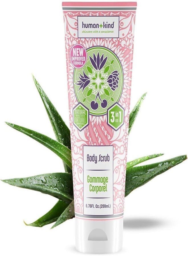 human kind Human+Kind Body Scrub - Exfoliating, Hydrating Body Polish that Scrubs Away Dead Skin Cells - Clarifying Treatment for Soft, Smooth Skin with Bamboo Extract Beads - Vegan and Cruelty Free - 6.76 oz - Image 5