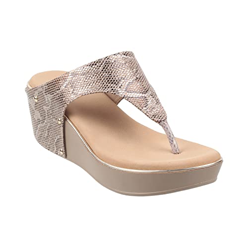 Metro Women's Beige Comfy Fashiona Wedge Heel Sandals UK/4 EU/37 (34-61) - Image 2