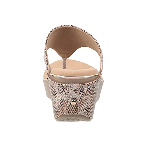 Metro Women's Beige Comfy Fashiona Wedge Heel Sandals UK/4 EU/37 (34-61) - Image 4