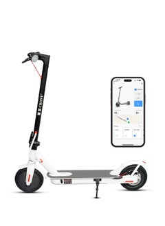 Crony XM M365 App high speed 250W Motor E-Scooter 25-45KM/H Speed, 36V/7.8AH Battery, 10-25KM Range, Front Suspension, Rear Disc Brakes, Aluminum Alloy Frame, 100KG Max Load, LED Headlamp, App Connectivity, Foldable & Portable Electric Scooter for Adults & Teen &  Kids, Electric Scooter for Commuting & Leisure, Long-Range Motorized Scooter with Easy Folding, Lightweight High-Performance Commuter Skateboard，White  - Image 1