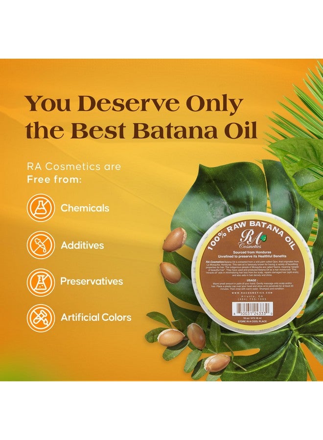 را كوزماتكس زيت شعر RA Cosmetics، باتانا طبيعي 100% غير مكرر لشعر صحي، 16 أونصة، مرطب مغذي لإصلاح الشعر التالف، بلسم مقوي ومغذي للشعر - Image 5