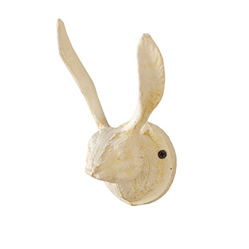 Kalalou Cast Iron Rabbit Wall Hook (Antique White) - Image 5