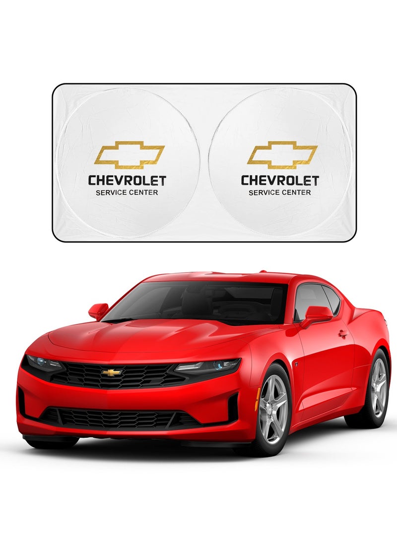 شيفروليه حماية فائقة وواقي شمسي للزجاج الأمامي للسيارة من شيفروليه يحافظ على سيارتك باردة ويحميها من الأشعة فوق البنفسجية الضارة - Image 2