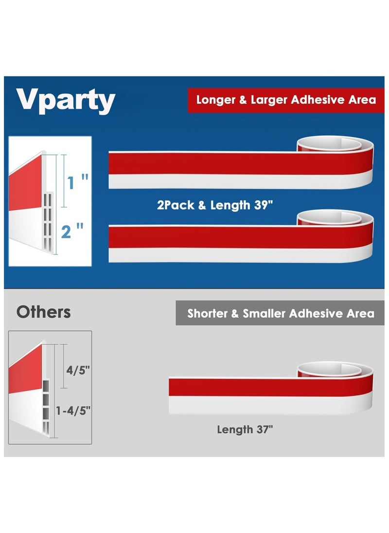 Generic - 2 Pack Under Door Draft Stopper, Home Essentials, Weather Stripping Door Seal, Bottom of Door Sweep, Garage Window Blocker Noise Dust Insulation Draft Guard - Image 1