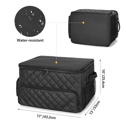 PGmoon 2 Layer Golf Trunk Organizer, Golf Car Storage Organizer with Individual Ventilated Compartment for 2 Pairs Shoes, Golf Car Locker for Balls, Clothes, Tees, Gloves, Accessories - Image 5
