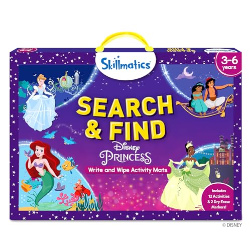Skillmatics Search and Find Disney Princess Educational Game Reusable Preschool Learning Activity Perfect for Toddlers Kids ScreenFree Fun Art Crafts Gifts for Boys Girls Ages 3 4 5 6 - Image 1
