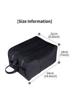 Arabest Travel Toiletry Bag for Women and Men,Foldable Storage Bags with Divider and Handle,Double Compartment Shoe Bag,Sneaker Bag,Travel Shoe Bag,13.3x7.0x8.2 inches  - Image 2