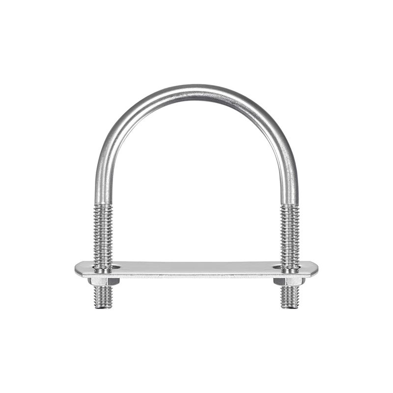 Bolt，U Clamp Pipe clamp,Round U-Bolts, 2 Sets M8 304 Stainless Steel U Clamp Bolt with Nuts and Plates, for Boat Trailer(M8*60 * 87) - Image 1