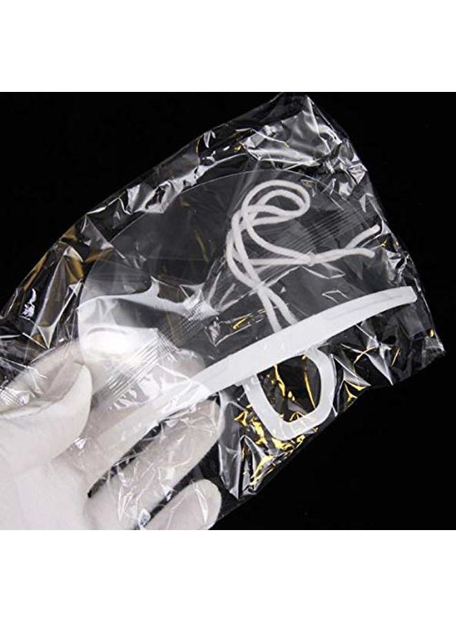 Reusable Plastic Clear Mask 10PCS Professional Transparent Sanitary Cover Anti-Fog Face Shield Nose Mouth Cover Open Face Guard for Restaurants, Food Truck, Hotels, Mall, Beauty salons, Barber Shops