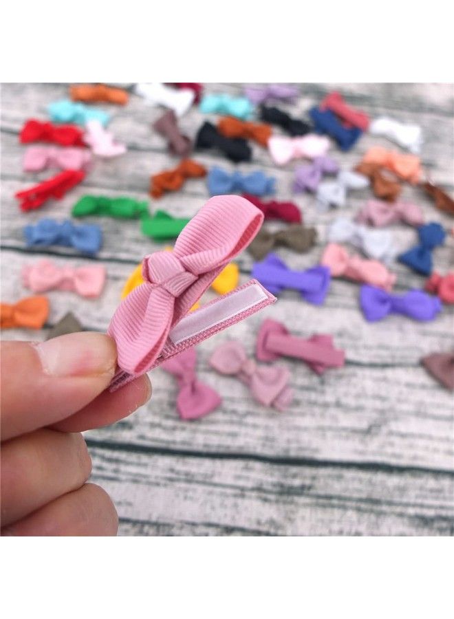 Baily Baby Hair Clips Tiny Bow Alligator For Toddler Girls Fine Pins In Fringe Bangs (Mini 2 48 Pcs Pair) - Image 3