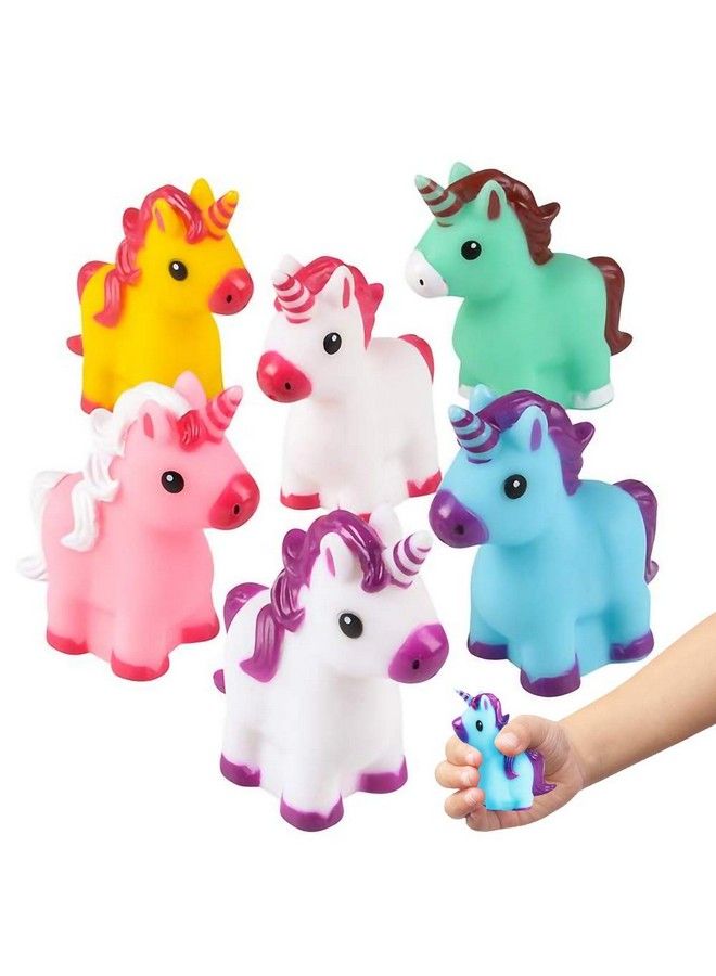 ArtCreativity Unicorn Rubber Toys For Kids Pack Of 12 Unicorn Birthday Party Favors And Supplies 2 Inch Floating Bath And Pool Water Toys For Girls Cute Goodie Bag Fillers Assorted Colors - Image 2