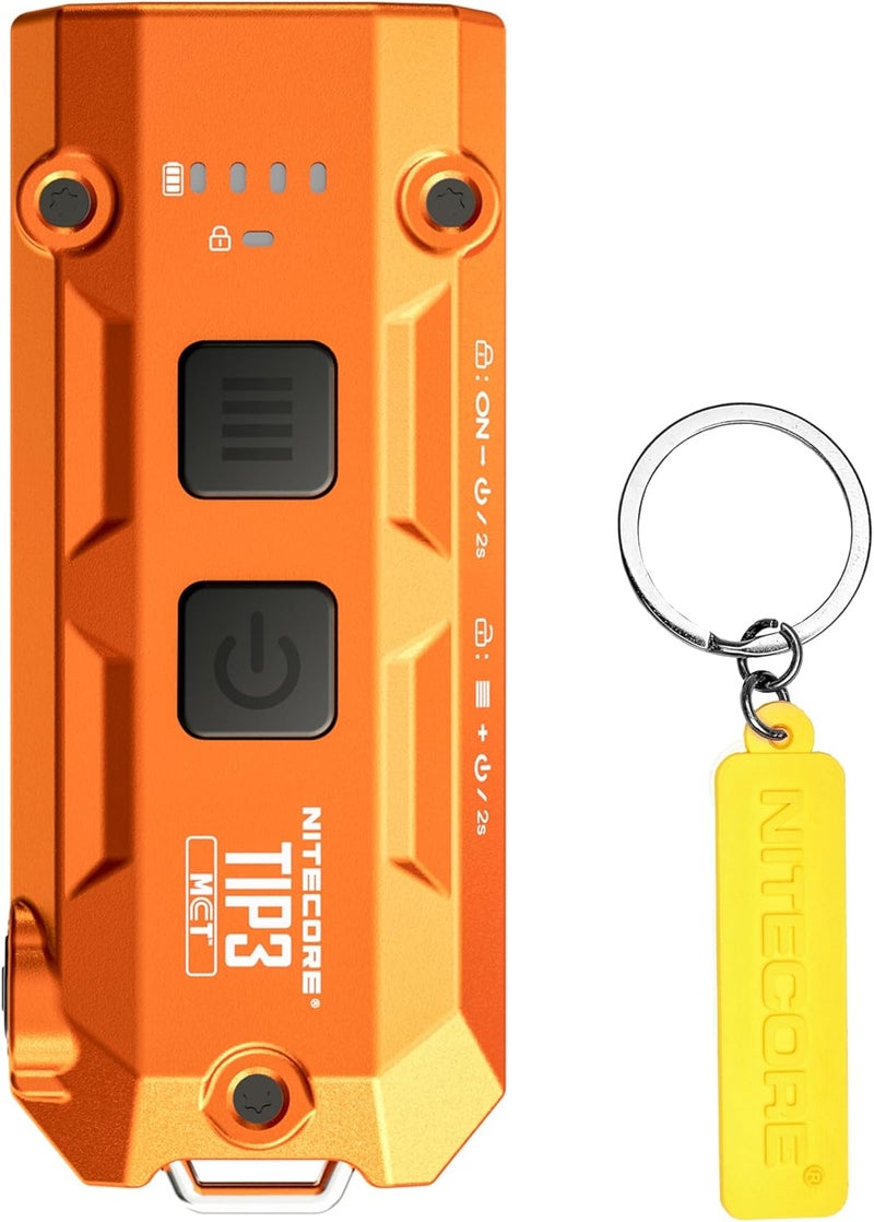 Nitecore TIP3 Multiple Color Temperatures Metallic Keychain Light - Orange - Image 1