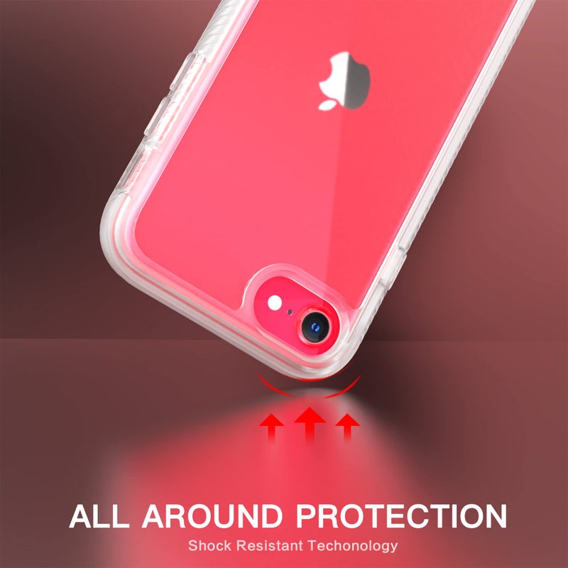 IDweel for iPhone SE 2020 Case,for iPhone 8 & 7 & SE 2022 Case(SE 3nd Gen),Full-Body Sturdy Shockproof Slim Fit Clear Cover with Screen Protector Heavy Duty Shock Resistant Hybrid Cover,Clear - Image 5