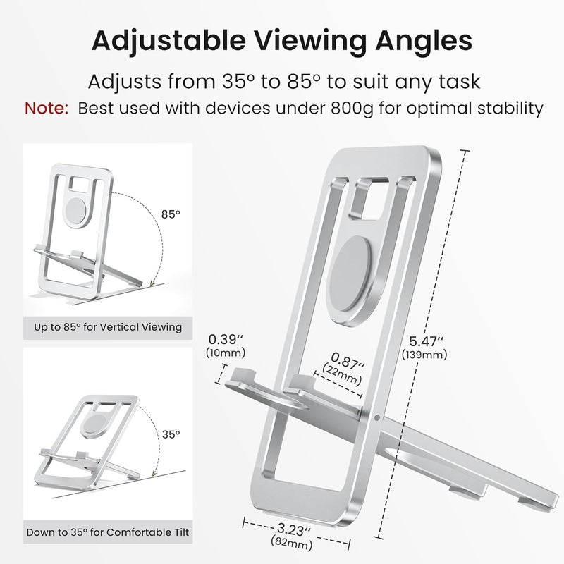 Itramax Foldable Tablet Holder 12.9",Adjustable Aluminum Tablet Stand,Portable Office Desk Accessories Compatible with iPad 9 8 7 Air 2 Mini Samsung Tab,Steam Deck,Switch,Kindle Fire Scribe,ROG Ally - Image 2