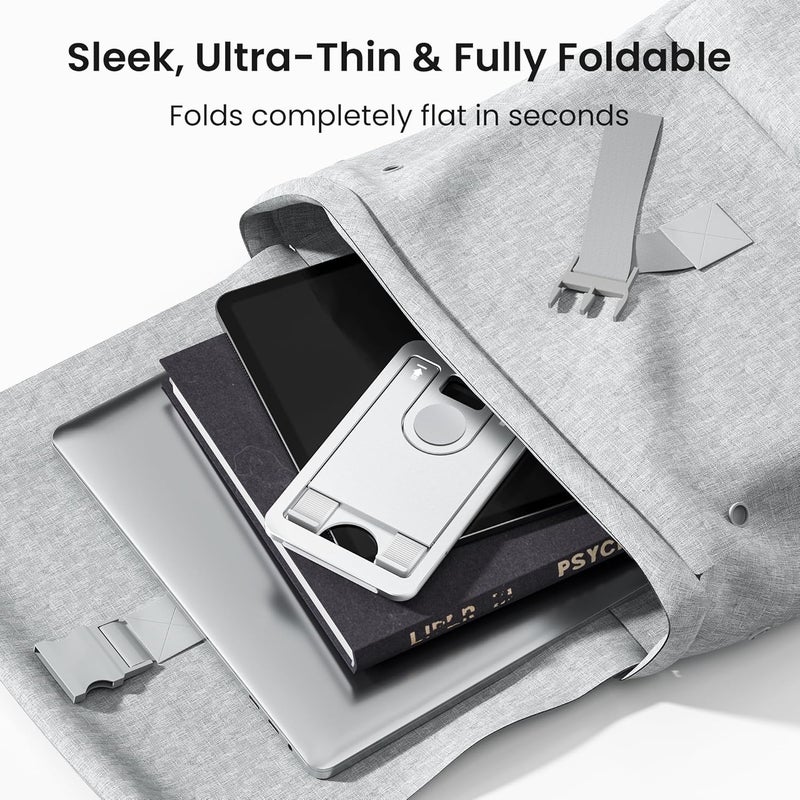 Itramax Foldable Tablet Holder 12.9",Adjustable Aluminum Tablet Stand,Portable Office Desk Accessories Compatible with iPad 9 8 7 Air 2 Mini Samsung Tab,Steam Deck,Switch,Kindle Fire Scribe,ROG Ally - Image 4