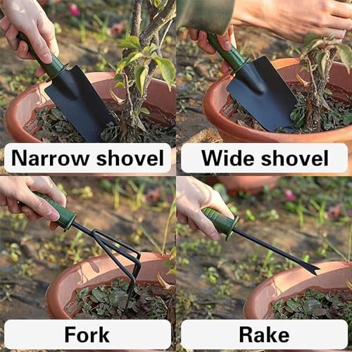 GTC 5 in 1 Home Gardening Rake Hand Weeder Straight Garden Tool Kits Set for Multicolor (SL-6007) - Image 3