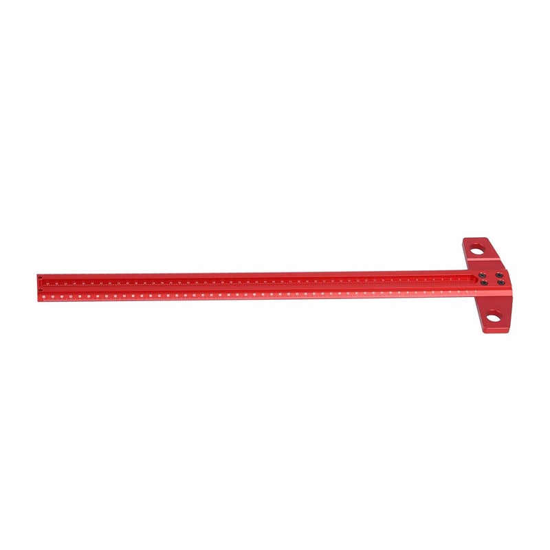 LiebeWH T Ruler T Type Square Ruler Aluminum Alloy Right Angle Scribe Marking Gauge for Woodworking Glass with 1mm Accuracy Scales Clear Red Anodized (500mm) - Image 4
