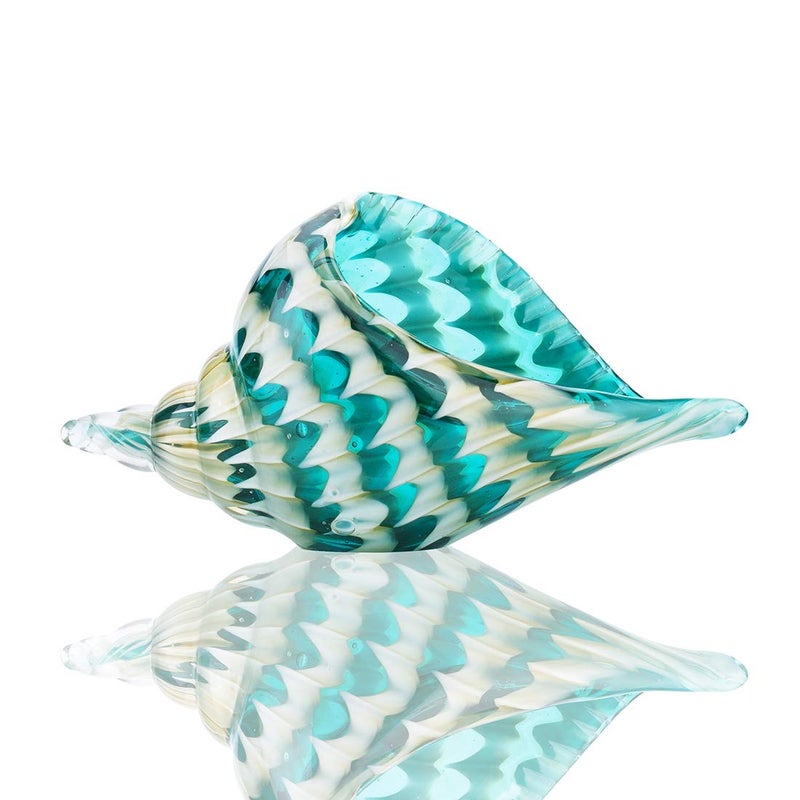 Qf Hand Blown Seashell Beautiful Home Decor Handmade Glass Art Glass Conch
