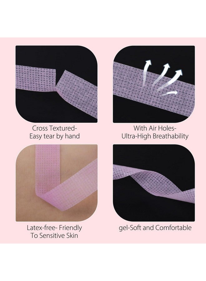 ميريتون شريط الرموش لتمديد الرموش - شريط رموش جل السيليكون شريط تمديد الرموش للبشرة الحساسة إزالة بدون ألم لوازم تمديد الرموش الدقيقة القابلة للتنفس (1 بوصة × 4 ياردة، 5 لفات أرجوانية) - Image 2