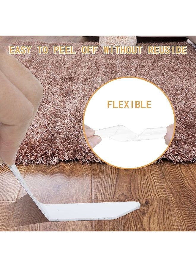 Sollifa Rug Tape,16 Pcs Dual Sided Washable Removable Rug Stopper for Area Rug, Non Slip Adhesive Prevent Curl for Hardwood Floors and Carpet Corners - Image 5