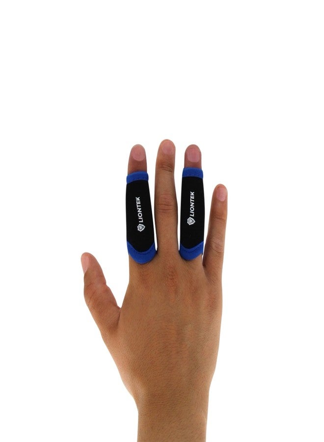 LIONTEK Single Finger Sleeve Pair - Sports Compression Finger Sleeve for BJJ, MMA, Basketball, Weight Lifting, and More (Small) - Image 1