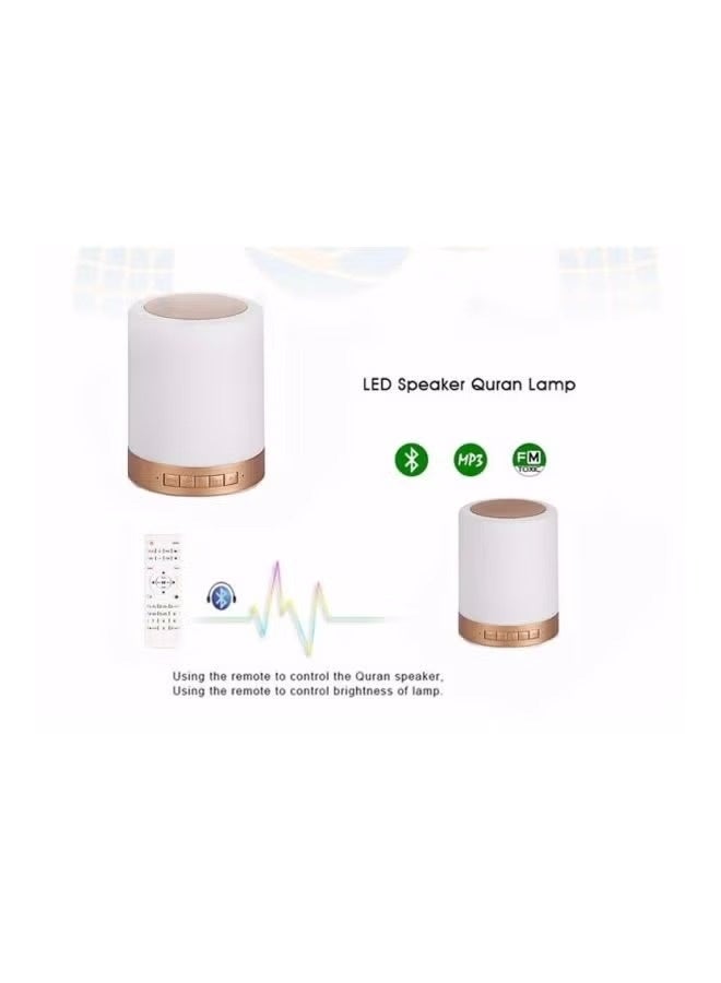Portable Wireless Touch LED Speaker With Remote Control White - Image 5