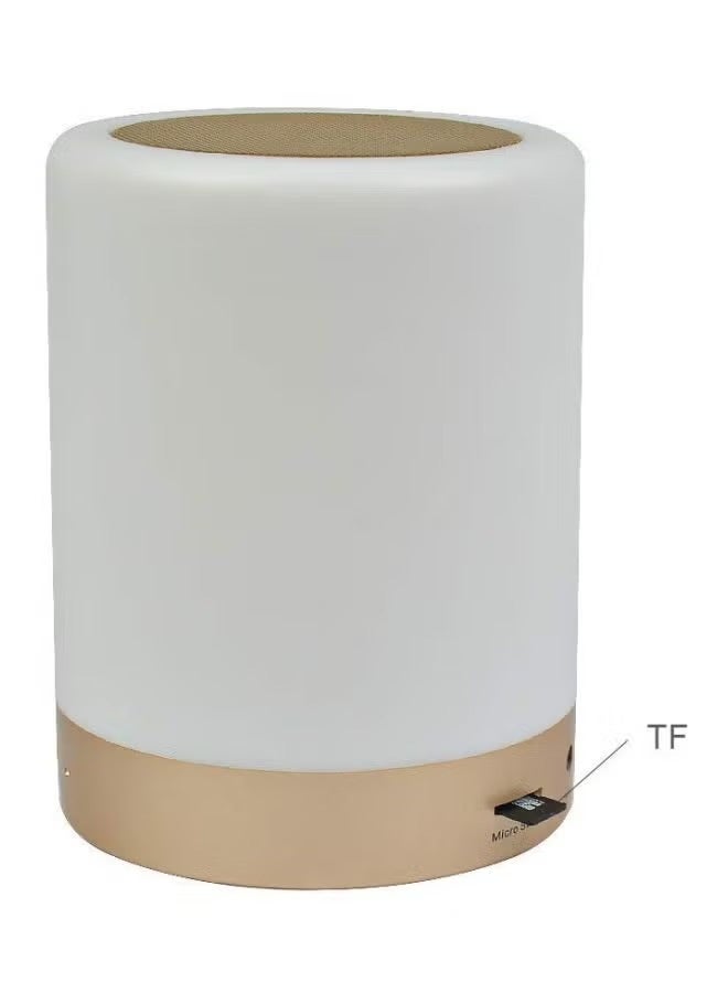 Portable Wireless Touch LED Speaker With Remote Control White - Image 2