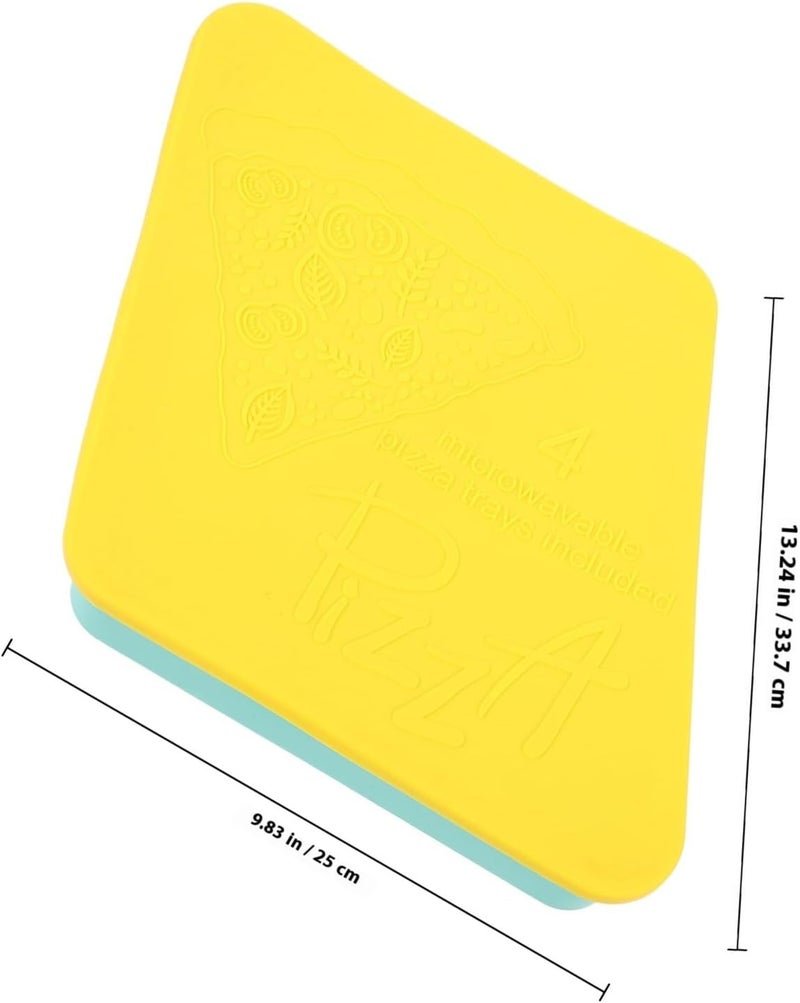 Silicone Pizza Plate Large Capacity Microwave Safe Food Storage Container for Pizza Slices Suitable for Freezer and Fridge - Image 2