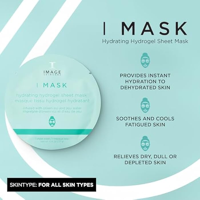 IMAGE Skincare, I MASK Hydrating Hydrogel Sheet Mask, Hyaluronic Acid Hydro Facial Mask, Refreshing, Hydrating and Soothing - Image 2