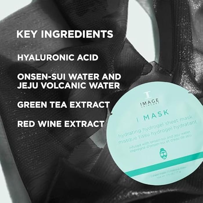 IMAGE Skincare, I MASK Hydrating Hydrogel Sheet Mask, Hyaluronic Acid Hydro Facial Mask, Refreshing, Hydrating and Soothing - Image 4