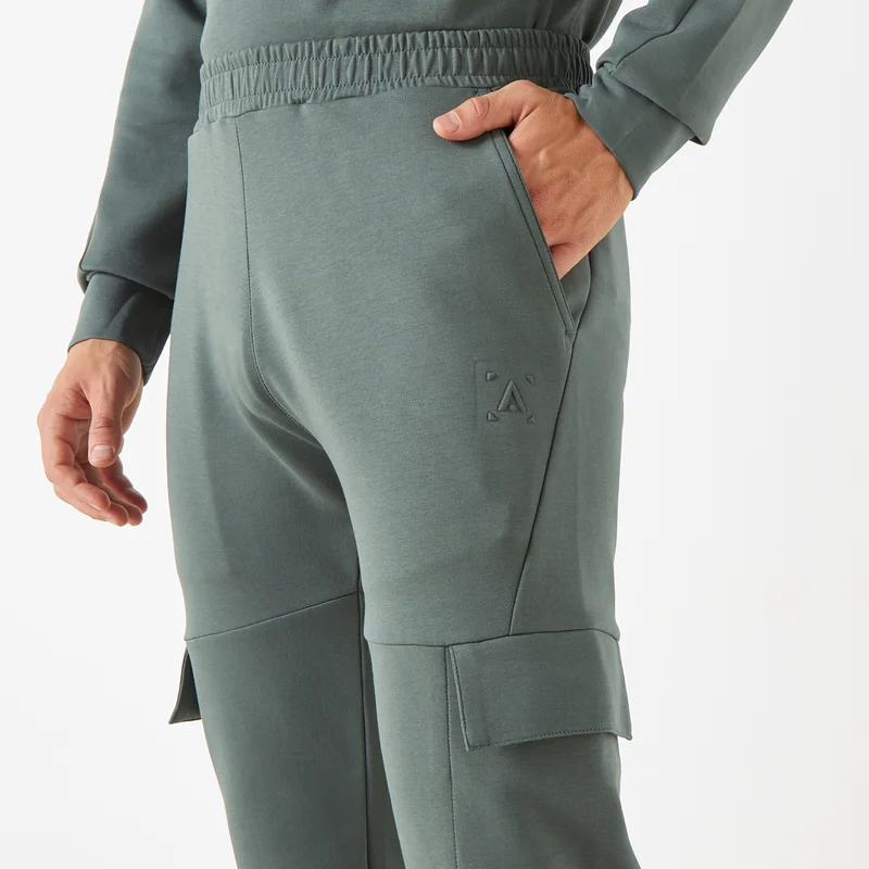 ADOT by Splash Solid Pants with Elasticated Waistband and Pockets