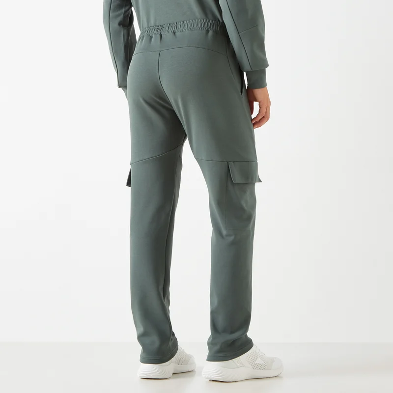 ADOT by Splash Solid Pants with Elasticated Waistband and Pockets