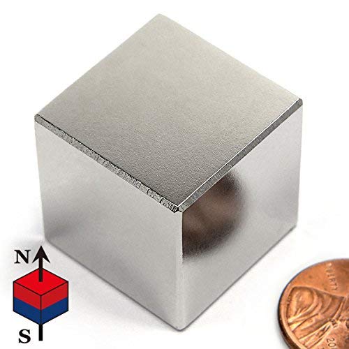 CMS Magnetics 1-Inch Neodymium Cube Magnet | Strong NdFeB Rare Earth Magnet with Triple Ni-Cu-Ni Coating | Durable & Powerful for Industrial, DIY & Educational Use, Safe Keeper Included - Image 2