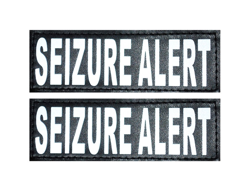 Doggie Stylz Doggie Stylz Set of 2 Reflective Seizure Alert Removable Patches with Hook Backing for Working Dog Harnesses  Vests Durable and Interchangeable  Comes in 3 Sizes Small Medium and Large 