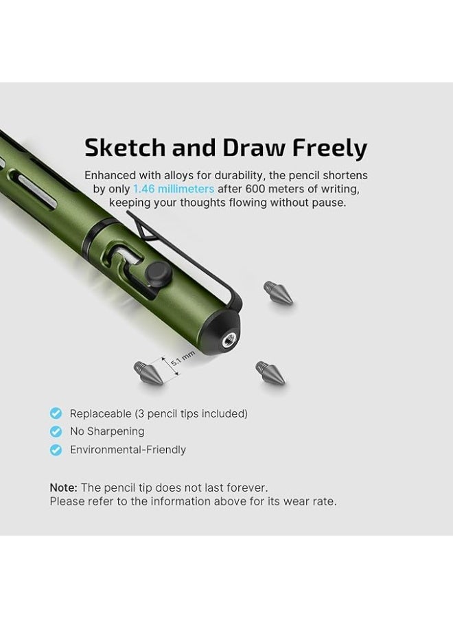 أولايت قلم حبر جاف صغير وقلم رصاص في واحد، قابلان للاستبدال - Image 3