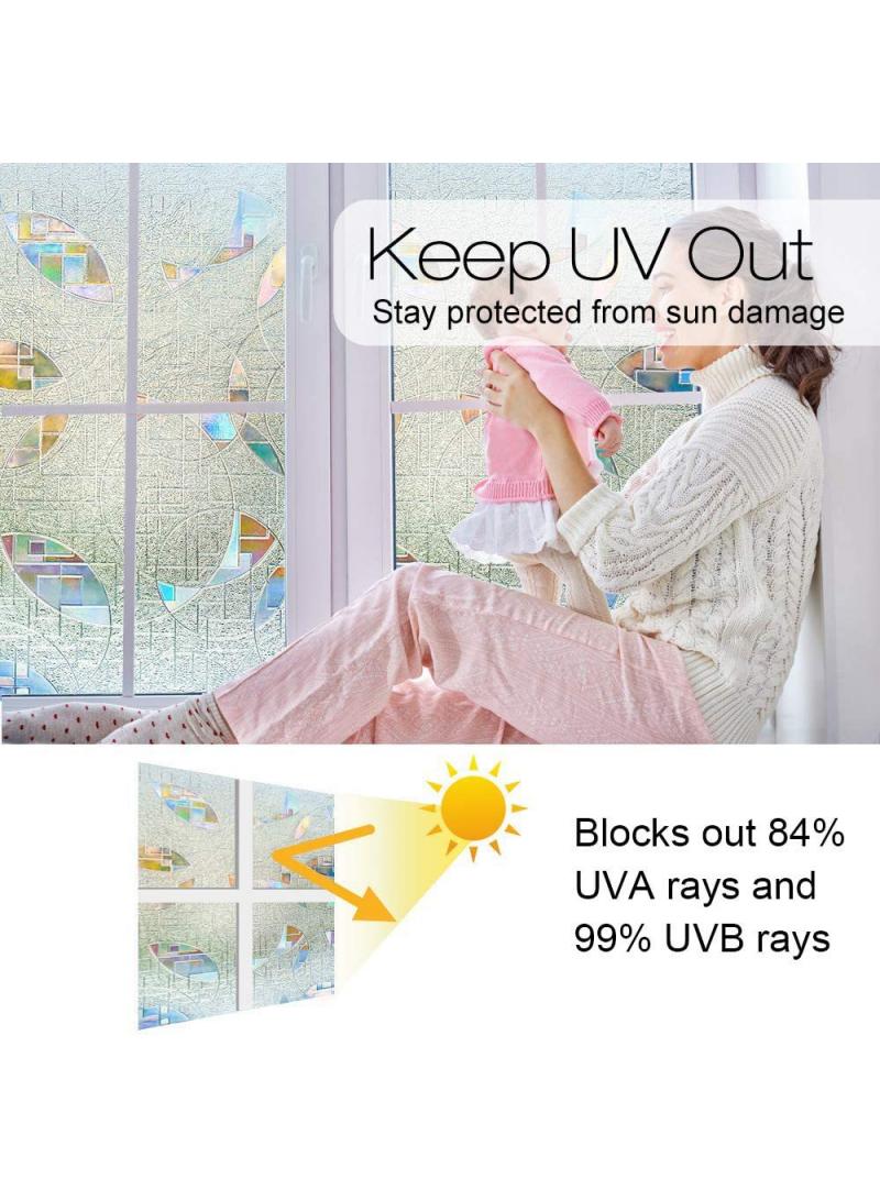 Y&D Window Film Decorative Privacy No Glue Glass Sticker For Door Home House Ofiice Heat Control Anti UV 90 x 200 cm  - Image 4