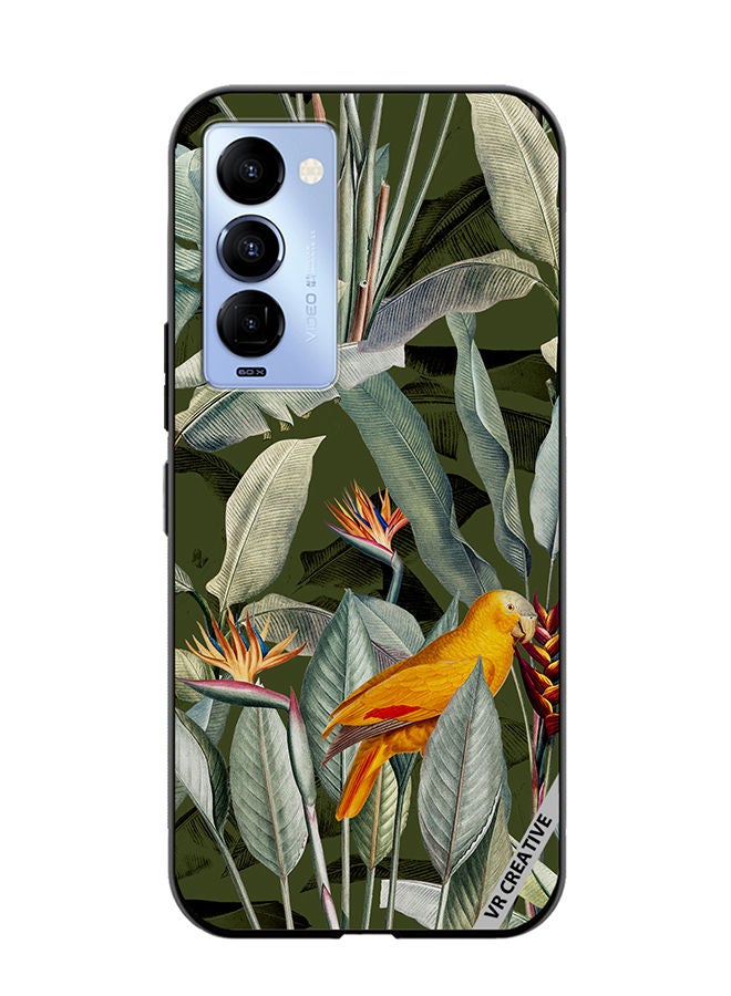 VR CREATIVE Protective Case Cover For Tecno Camon 18/18 P Green Jungle Design Multicolour - Image 1