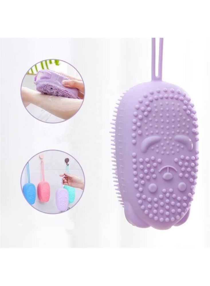 Food-Grade Soft Silicone Bath Brush & Body Scrubber – Dual Sided Loofah Alternative for Deep Cleansing, Gentle Exfoliating & Massage – Silicone Shower Brush for Women & Men – Lather Well, Ideal for Sensitive Skin - 2 Pack - Image 2