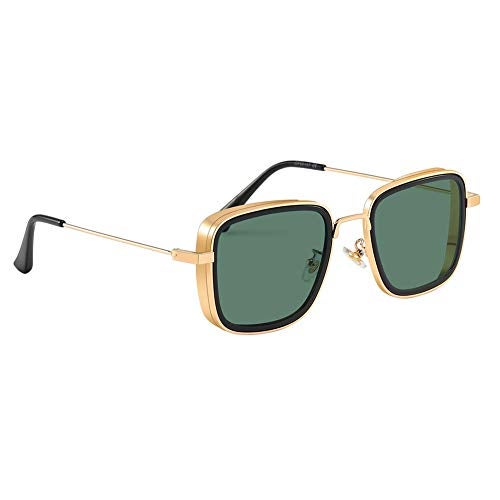 Dervin Unisex Square Sunglasses Green Frame Green Lens (Medium) - Pack Of 1 - Non-Polarized - Image 1