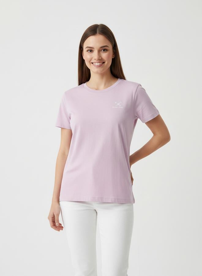 Polo Play Lilac Graphic Logo Crew Neck T-Shirt - Image 1