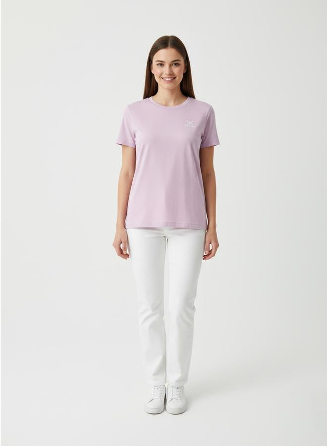 Polo Play Lilac Graphic Logo Crew Neck T-Shirt - Image 2