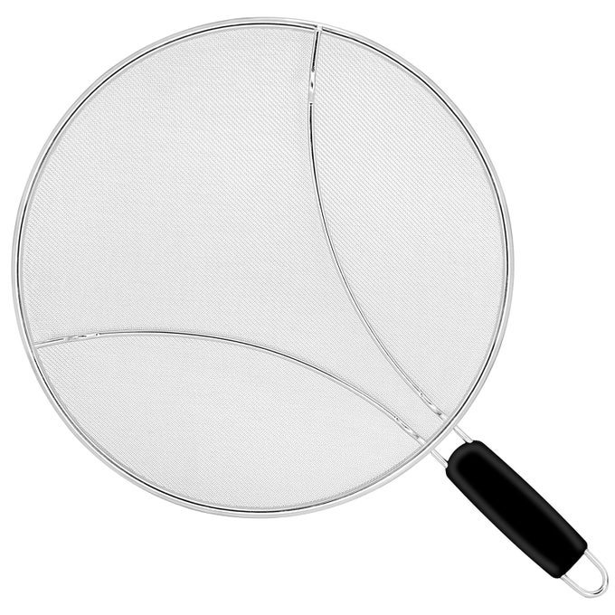 GREASE SPLATTER SCREEN 11 INCHES OIL SPLATTER SCREENS FOR FRYING PAN SHIELDS HOT OIL SPLASH GUARD PREVENT AND PROTECTS SKIN FROM BURNS