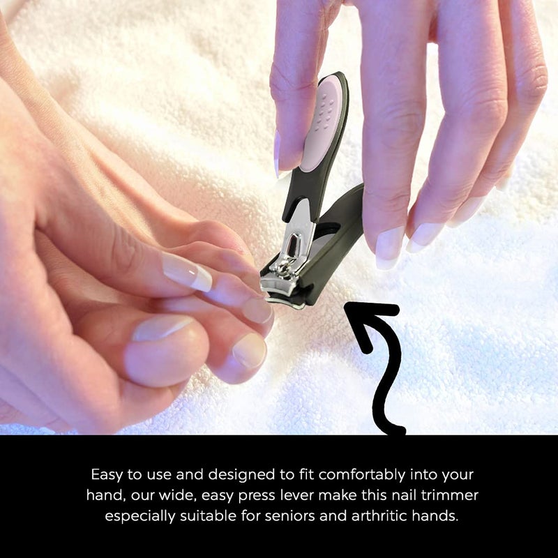 DreamCut Dream Cut Nail Clipper, Toenail Clippers, Chrome Plated, Stainless Steel, Sharp, Sturdy, Comfort Grip, Nail Catcher, for Men and Women, Nail Cutter, Trimmer - Image 3