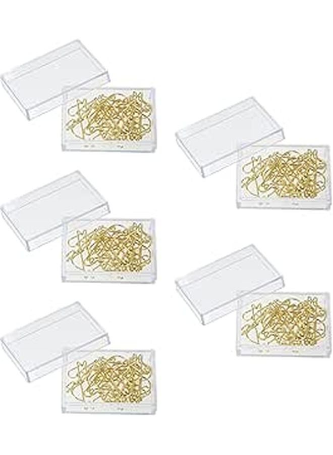 Gold Alloy Paper Clips 50 Pieces Office School Filing Document Bookmarks Organization - Image 1